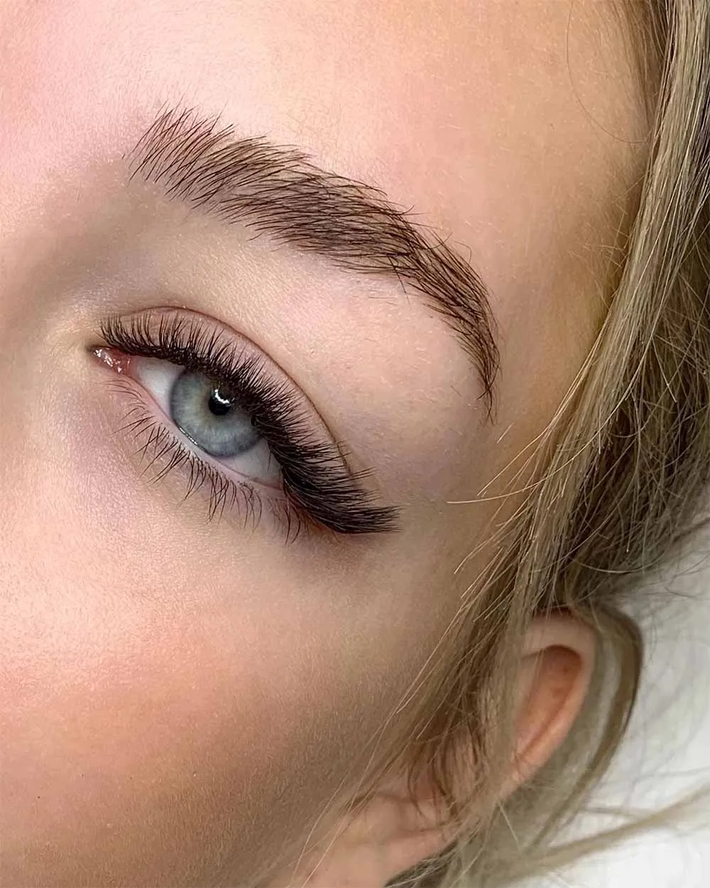 Lash and brow work sample 1