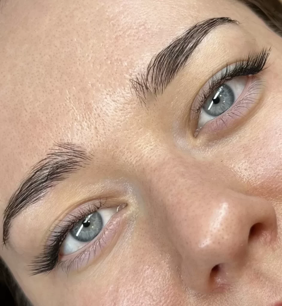 Lash and brow work sample 4